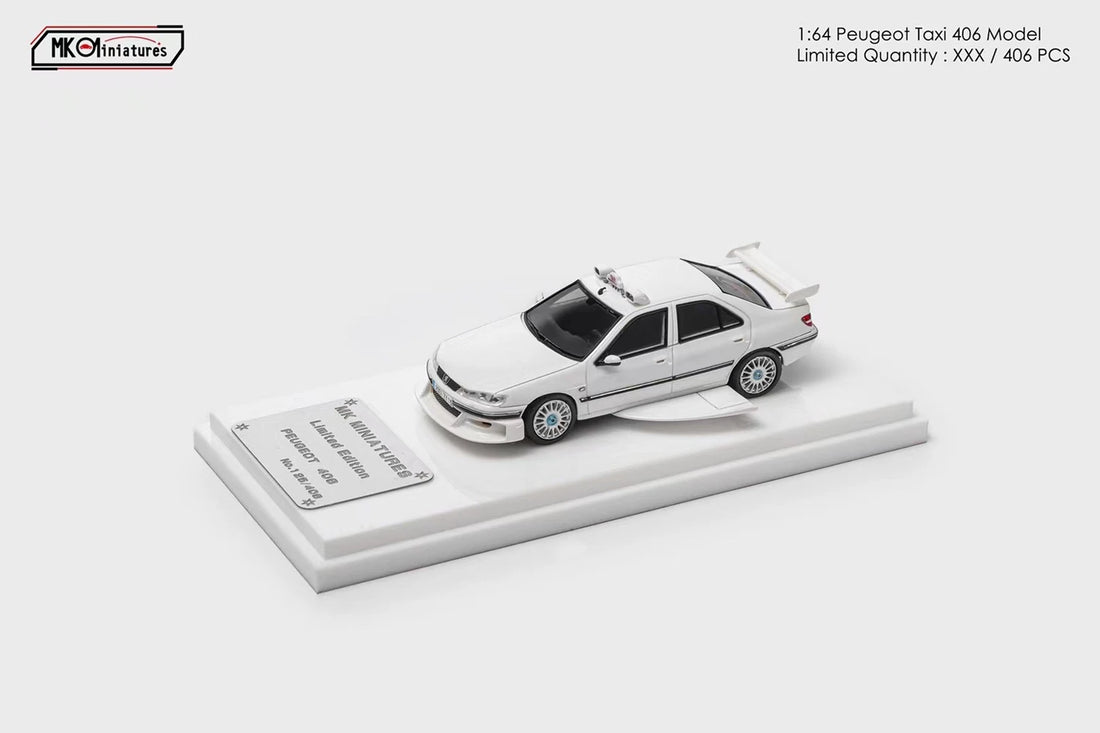 Miniatures taxi Courier French Peugeot 406 movie model 1/64
